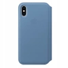 Genuine APPLE iPhone X XS Leather FOLIO Case - Blue (Cornflower) - MVFD2ZM/A
