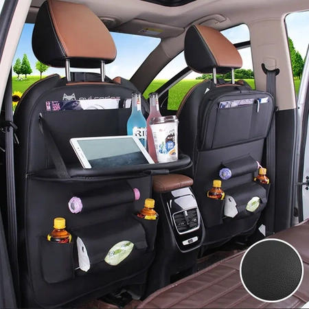 Car seat organiser with table, seat protection cover Eco-leather