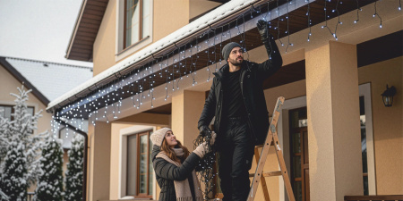 LAMPKI ZEWNĘTRZNE 500 LED SOPLE 24m GIRLANDA Świąteczna Kurtyna Świetlna zimne