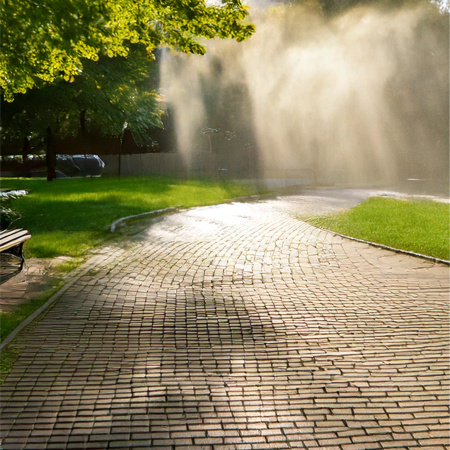 GARDEN SPRINKLER WATER CURTAIN MIST IRRIGATION SYSTEM 10M BRASS NOZZLES