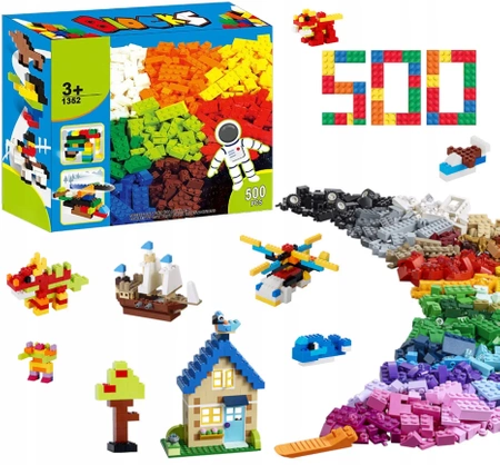 EVI KIDS construction blocks large creative set - mix 500 pieces