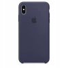 Originální pouzdro APPLE iPhone XS MAX Silikonové - Granátová (Midnight Blue) - MRWG2ZM/A