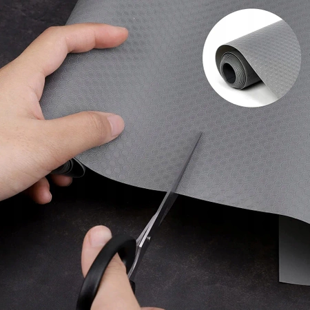 Cabinet drawer protection mat anti-slip XXL 300x50 cm - grey