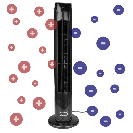 Sloupový ventilátor EVI BreezeTower32" Stojací podlahový ventilátor IONIZACE