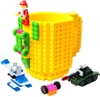 Kubek kreatywny do klocków LEGO z zestawem startowym - żółty
