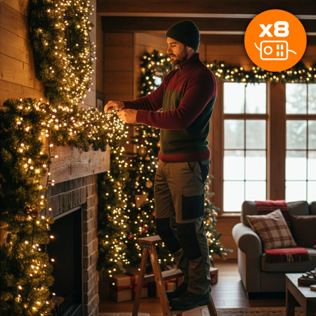 OUTDOOR CHRISTMAS LIGHTS 500 LED CHRISTMAS LIGHTS FOR CHRISTMAS TREE 35m XXL - WARM