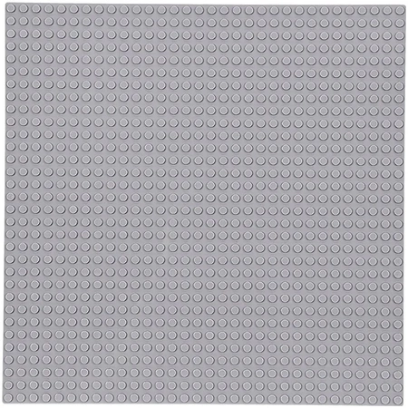 Construction board for LEGO STANDARD bricks - light grey