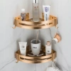 2x Półka łazienkowa pod prysznic EVI HOME Loft Narożna wisząca - złota