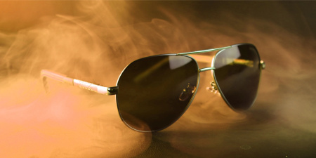 Polarised sunglasses AVIATOR Pilots UV400 set XXL with case - black lenses