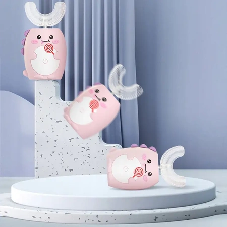 Szczoteczka soniczna dla dzieci do zębów EVI KIDS wersja 360 st z UV - różowa