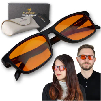 Computer Glasses Blocking 99% Blue Light, Anti-Blue Light, Black Case