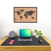 Protective desk mat for keyboard and mouse on table 90x45 cm - black