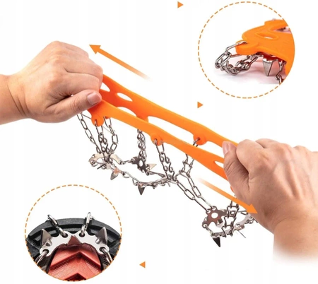 Shoe crampons - crampons, trekking chains, anti-slip spikes, size 38-45