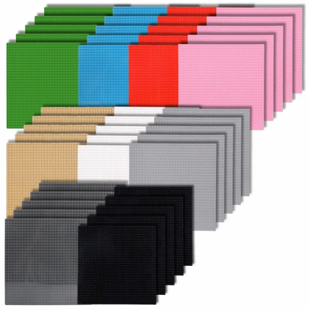 CONSTRUCTION PLATES for LEGO bricks 32x32 XL creative COLORFUL SET of 45 pieces
