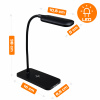 LAMPKA BIURKOWA LED NA BIURKO LAMPA SZKOLNA CZYTANIA PRACY NOCNA ŁADOWARKA - CZARNA