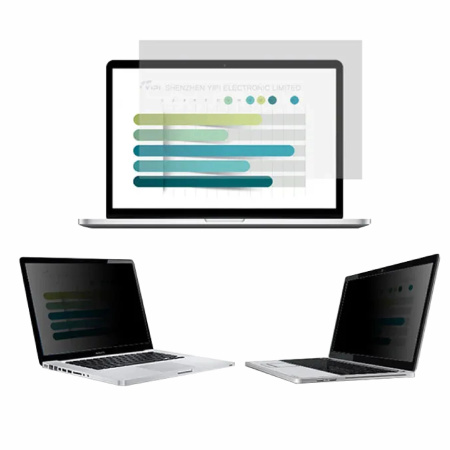 Privacy filter for monitor - GDPR data protection - 24 inches, dimensions 531x298 mm