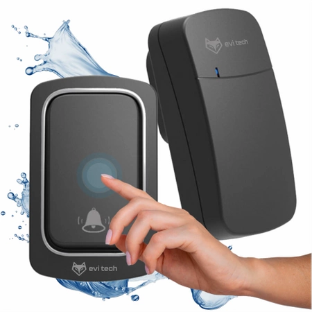 DZWONEK BEZPRZEWODOWY BEZBATERYJNY DO DRZWI FURTKI WODOODPORNY IP68 180M