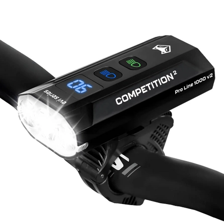 EVI Pro Line 1000 v2 front powerbank bike light, dipped/driving light, USB LED torch