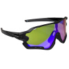 Polarised UV400 cycling sunglasses set XXL 5 lenses + case - black frame