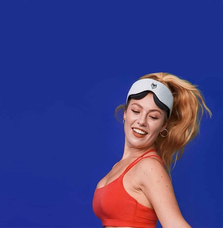 3D PREMIUM BLACKOUT ergonomická maska na oči na spaní - šedá