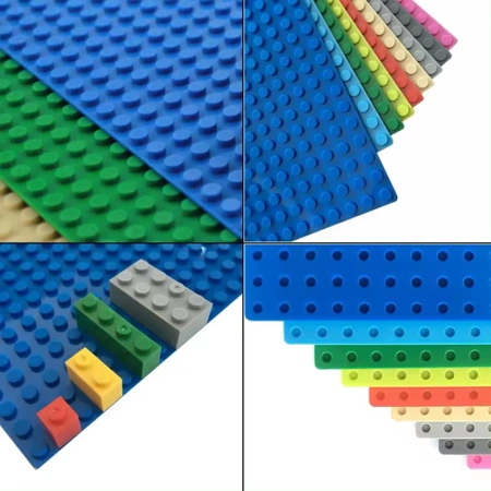 PŁYTKI KONSTRUKCYJNE do klocków LEGO Duplo 16x16 kreatywny ZESTAW 5 sztuk jasny szary