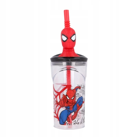 SPIDERMAN 3D bottle - bidon cup with straw for children MARVEL