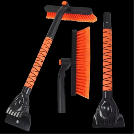 Car Window Scraper and Snow Brush for Clearing Snow from Vehicles