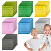 PŁYTKI KONSTRUKCYJNE do klocków LEGO Duplo 16x16 kreatywny KOLOROWY ZESTAW 35 sztuk