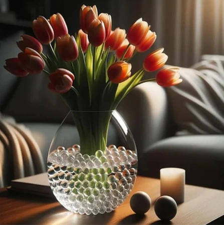 HYDROGEL GROUND Balls for flowers - colourless 50000 pieces