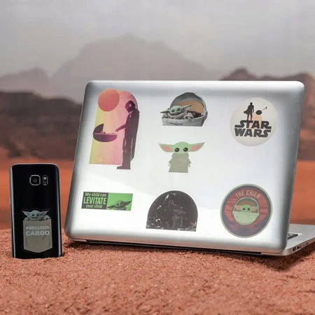 Naklejki MANDALORIAN THE CHILD na laptopa, tablet, telefon STAR WARS