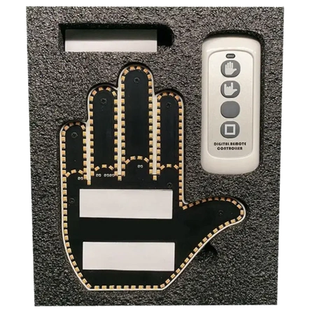 LED lampa do auta, gesta rukou, znak prostředníčku, s dálkovým ovládáním