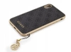 Etui GUESS CHARMS 4G z zawieszką do iPhone X / XS - szary