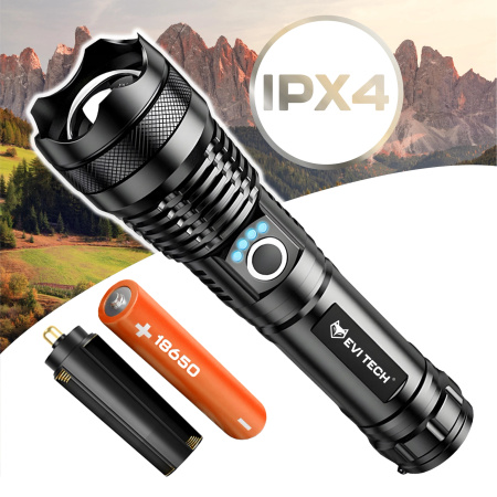 LED Flashlight POWERFUL Tactical MILITARY Zoom USB-C Waterproof XHP90 UP TO 1500m