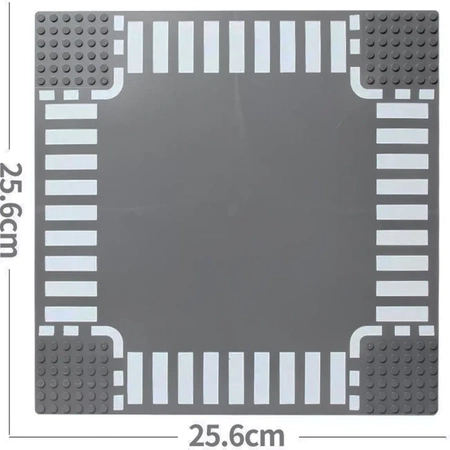 Duża PŁYTKA KONSTRUKCYJNA do klocków LEGO Standard 32x32 DROGA SKRZYŻOWANIE podstawa