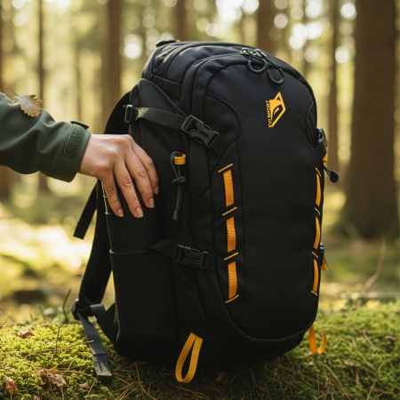 TOURIST BACKPACK TREKKING MOUNTAIN 40L MENS WOMENS STRONG FOR HIKING BLACK