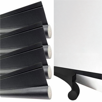 USZCZELKA POD DRZWI OKNA PIANKOWA pojedyncza na rzep czarna - zestaw 4 szt