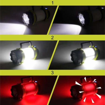 Latarka SZPERACZ akumulatorowa POWERBANK światło lampa kempingowa REFLEKTOR