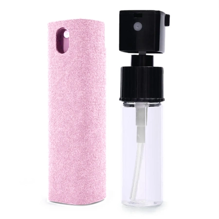 Cleaning set for phone, portable screen cleaner, 2-in-1 set, pink color