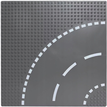 LEGO bricks construction board - road bend