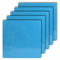 CONSTRUCTION PLATES for LEGO bricks 32x32 XL creative SET of 5 pieces blue