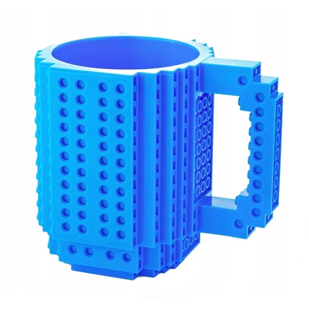 Creative LEGO Brick Mug with Starter Kit - Blue