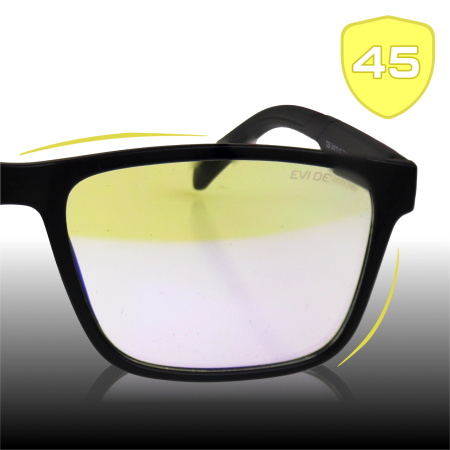 Computer Glasses Blocking 45% Blue Light, Anti-Blue Light, Black Case