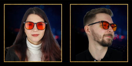 Computer Glasses Blocking 99% Blue Light, Anti-Blue Light, Black Case