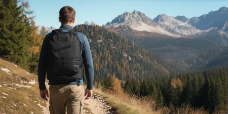 VOJENSKÝ TAKTICKÝ BATOH TURISTICKÝ SPORTOVNÍ TREKINGOVÝ DO HOR - ČERNÝ