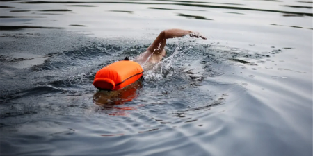 SAFETY SWIM BUOY with DRY POCKET INFLATABLE BOARD ADJUSTMENT