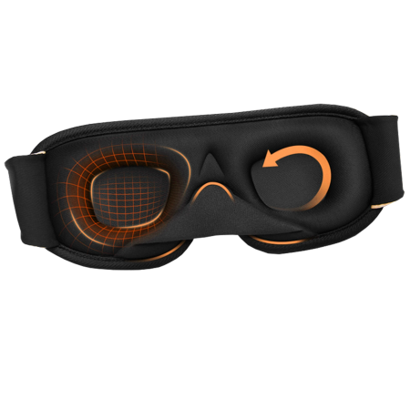 3D páska na oči prodyšná ergonomická maska černá