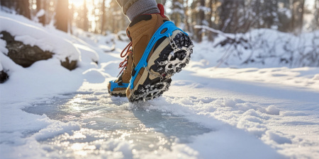 RACZKI NA BUTY Turystyczne ANTYPOŚLIZGOWE Łańcuchy KOLCE Trekkingowe ETUI - 37-40 Crampons Pro+