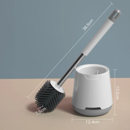 Anti-bacterial silicone toilet brush