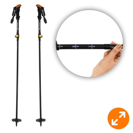 KIJE TREKKINGOWE Składane Regulowane Kijki do Chodzenia NORDIC WALKING Góry | ALUMINIOWE