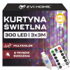 SVĚTELNÝ ZÁVĚS LED 3x3 300 VÁNOČNÍ SVĚTÝLKA GIRLANDA MULTICOLOR XXL